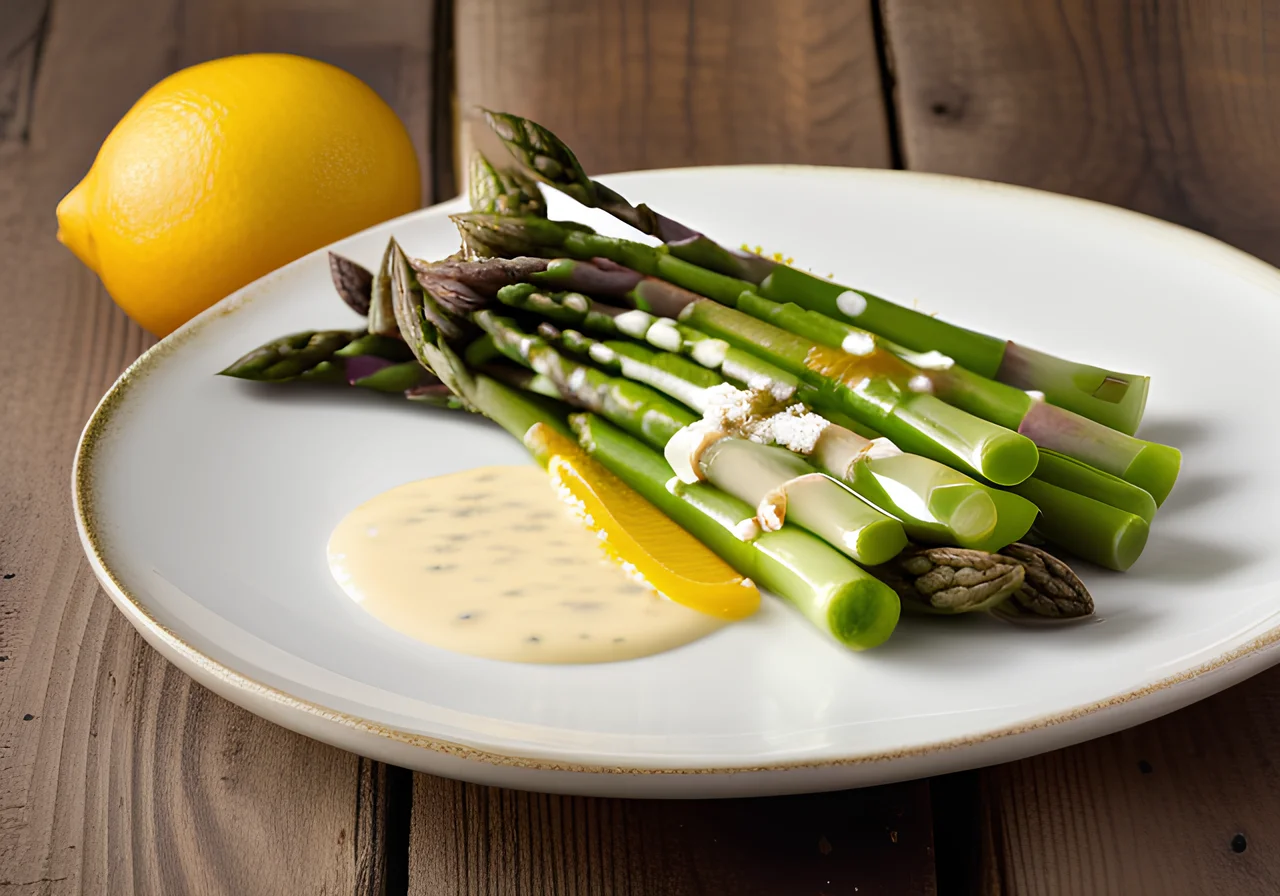 White and Green Asparagus with Maltaise Sauce