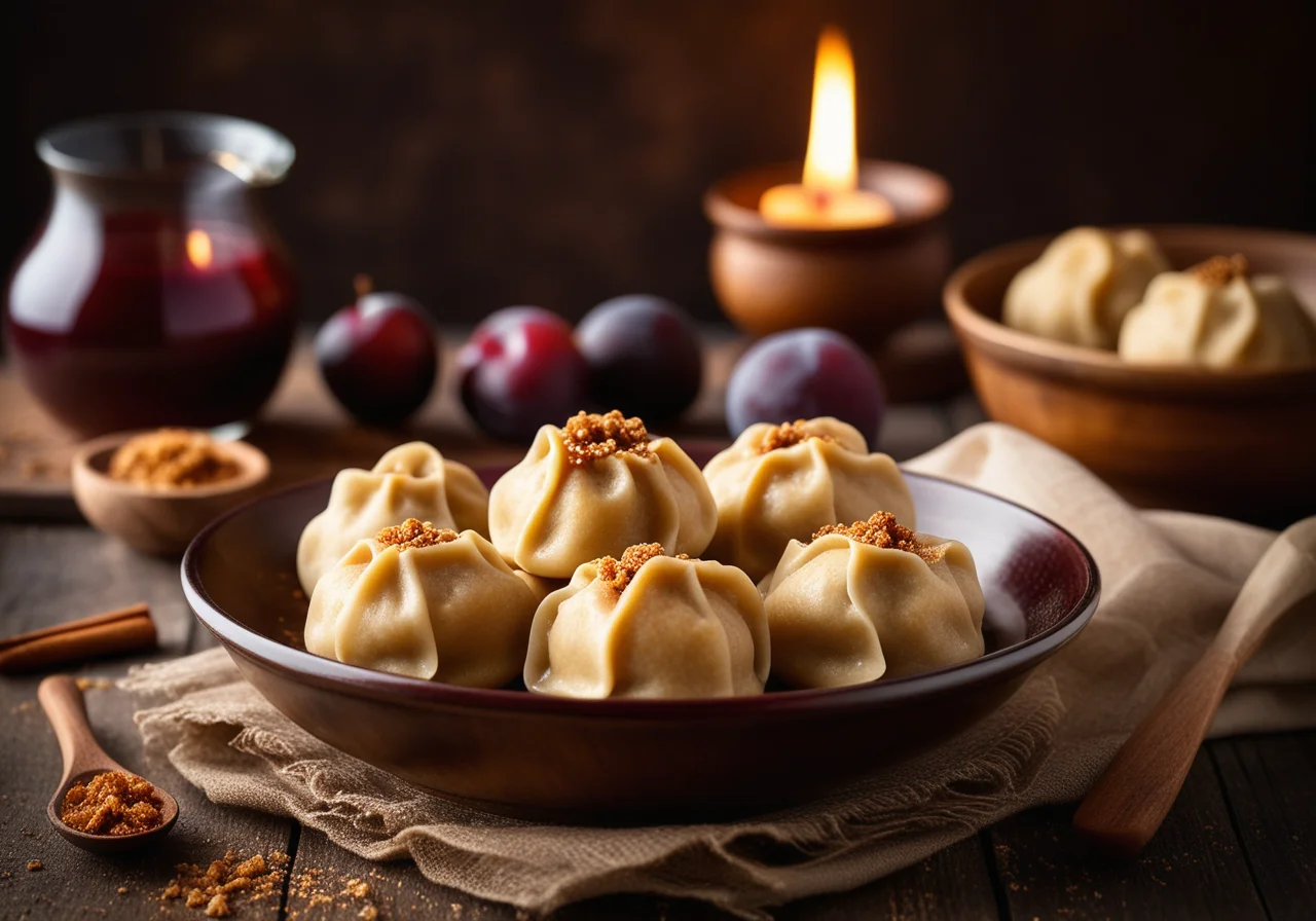 Sweet Dumplings with Plum Filling