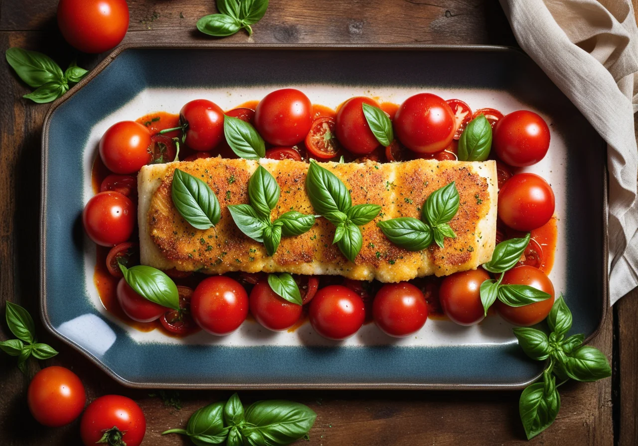 Baked Perch with Tomato Sauce