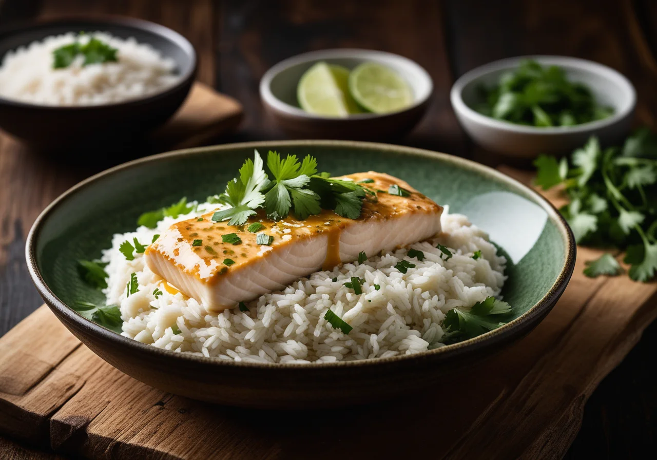 Bengali Yogurt Fish with Rice