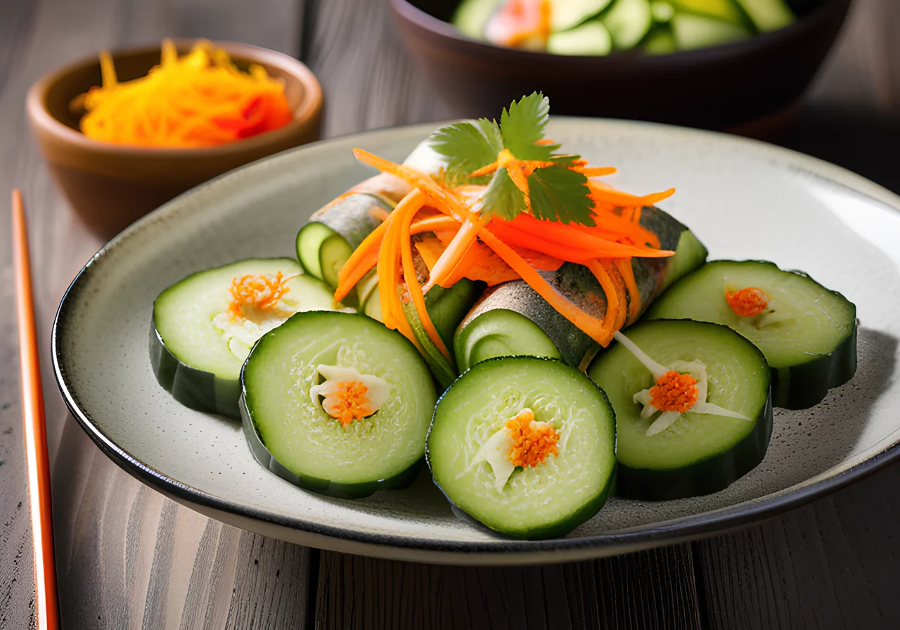 Summer Roll Bowl with Asian Cucumber Salad