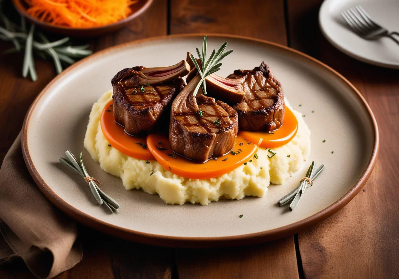 Lamb Chops with Mashed Potatoes