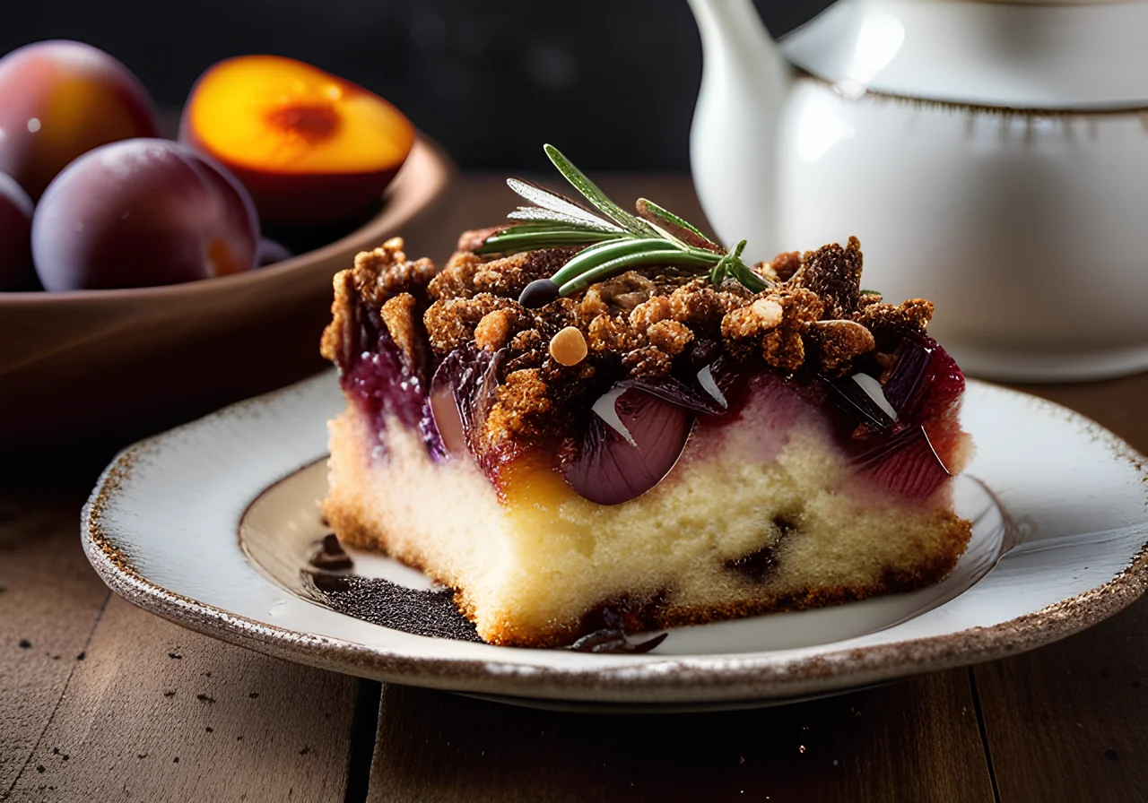 Plum Crunch Cake