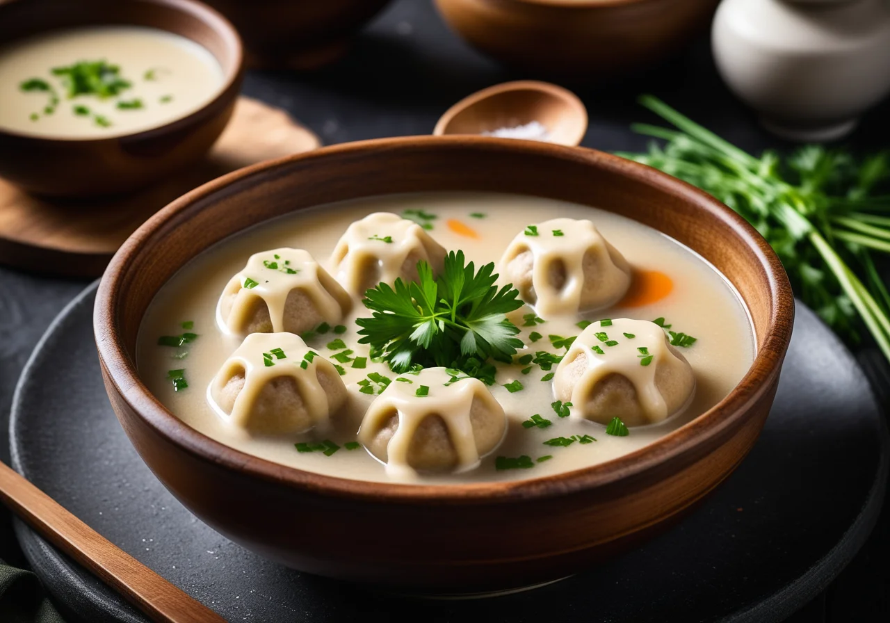Liver Dumpling Soup