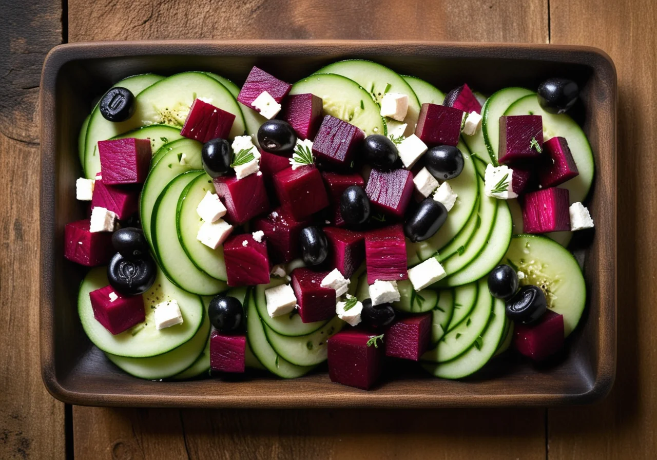 Beetroot Salad with Sheep Cheese