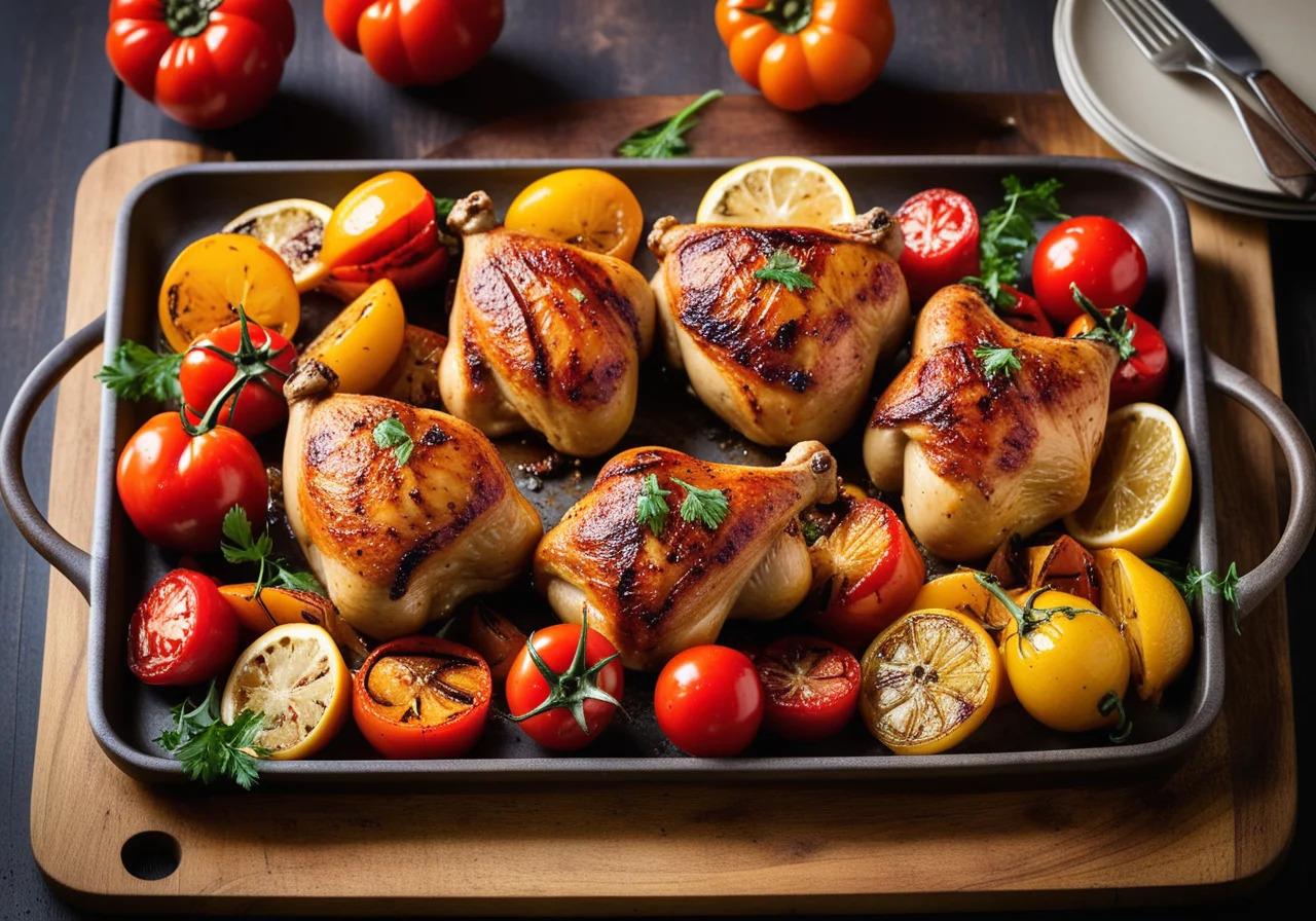 Baked Lemon Chicken with Vegetables