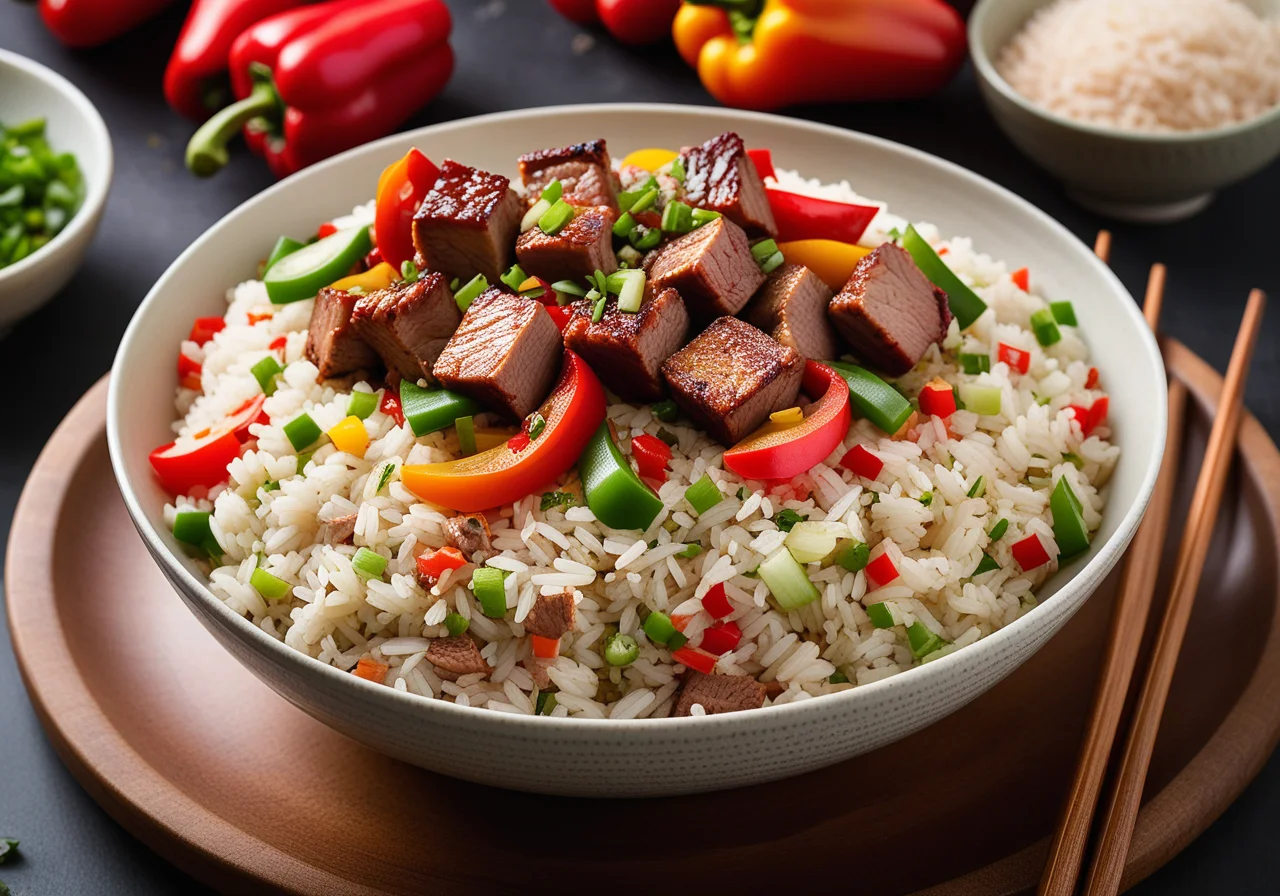 Vegetable Rice Pan with Pork