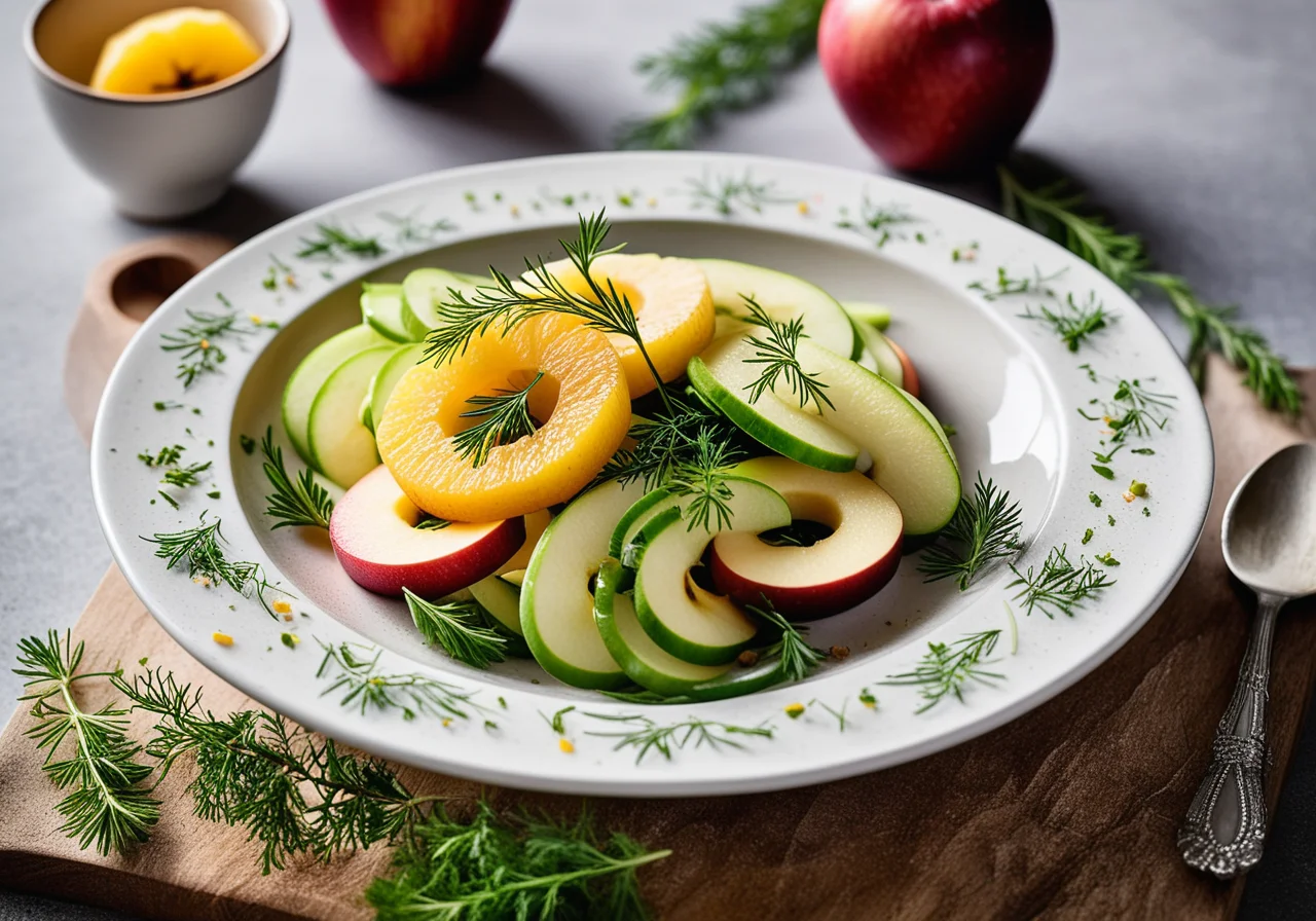 Matjes Apple Salad with Juniper Cream