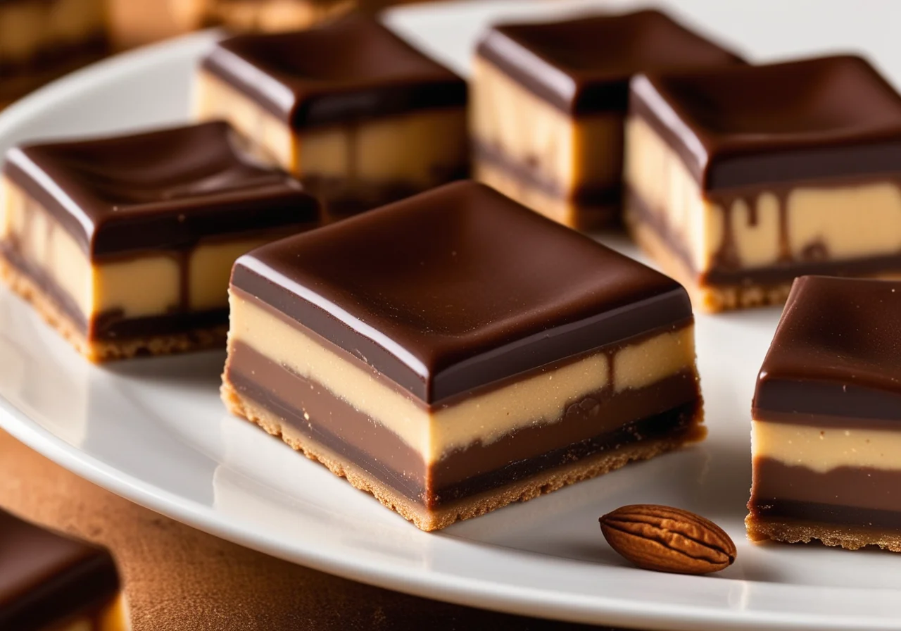 Nut Caramel Pieces Glazed with Chocolate