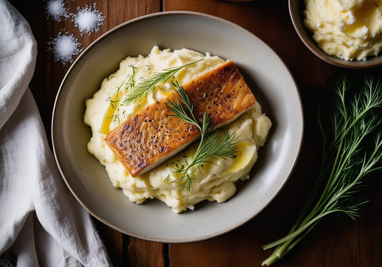 Trout on Potatoes Baked in the Oven