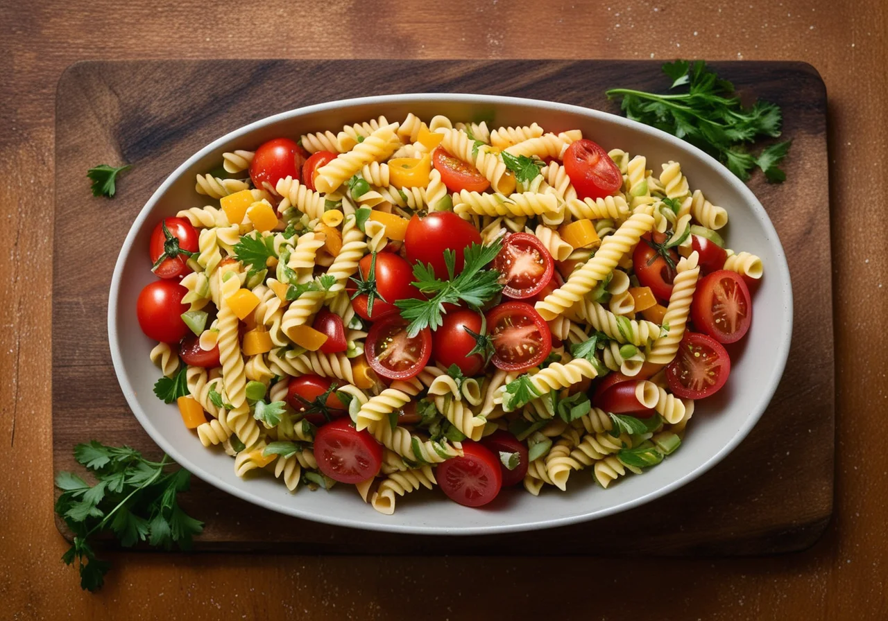 Pasta Salad with Vinegar-Oil Marinade