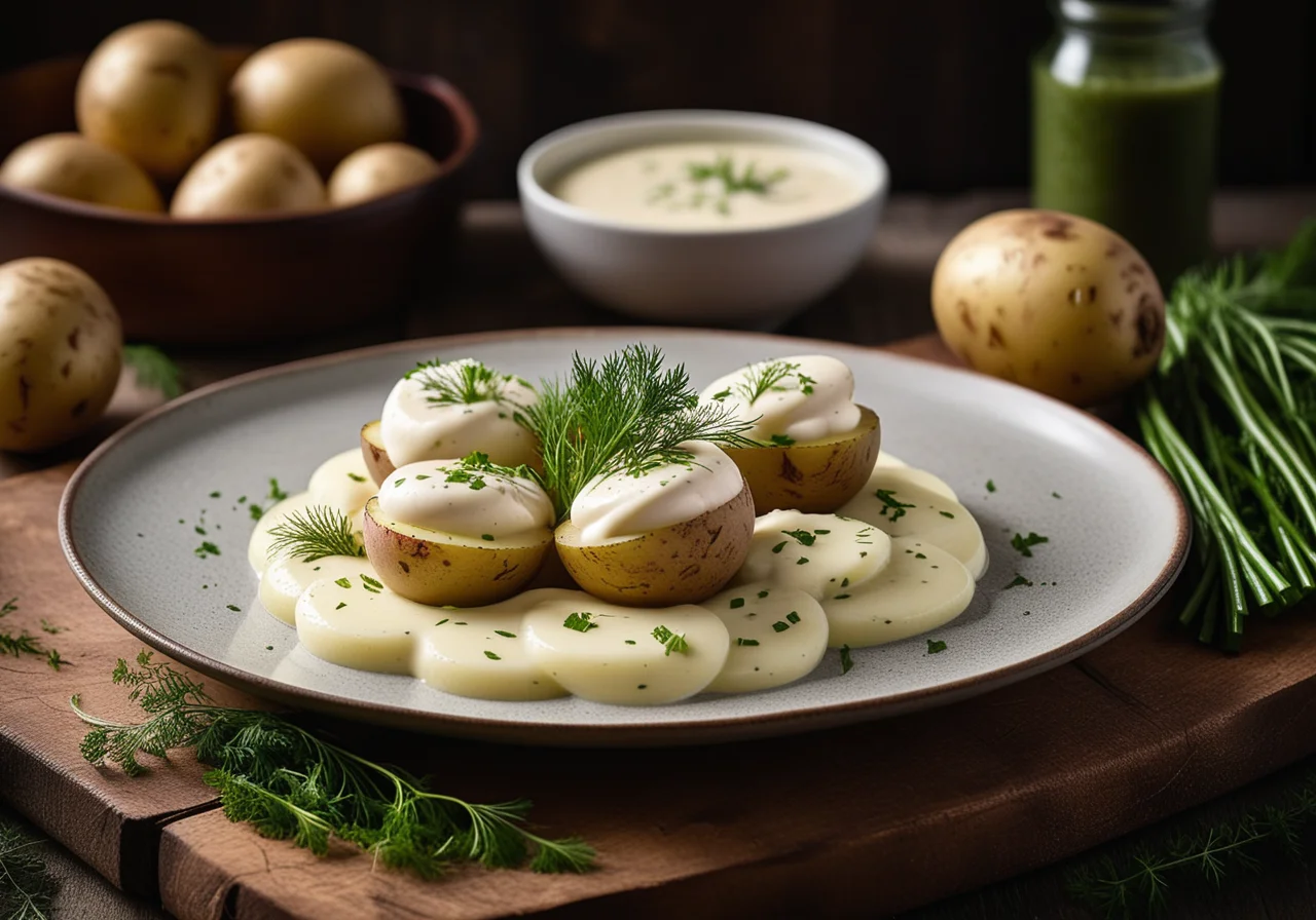 Matjes Fillets with Radish Sauce and Potatoes