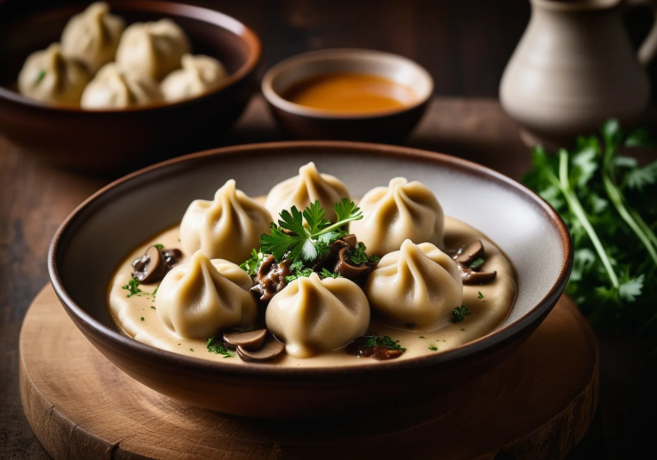 Mushroom Ragout with Dumplings