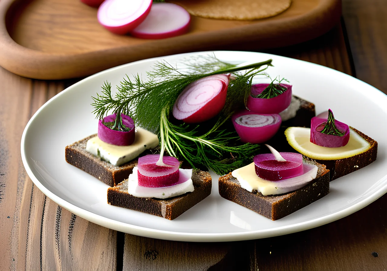 Smorrebrod Bites with Herring