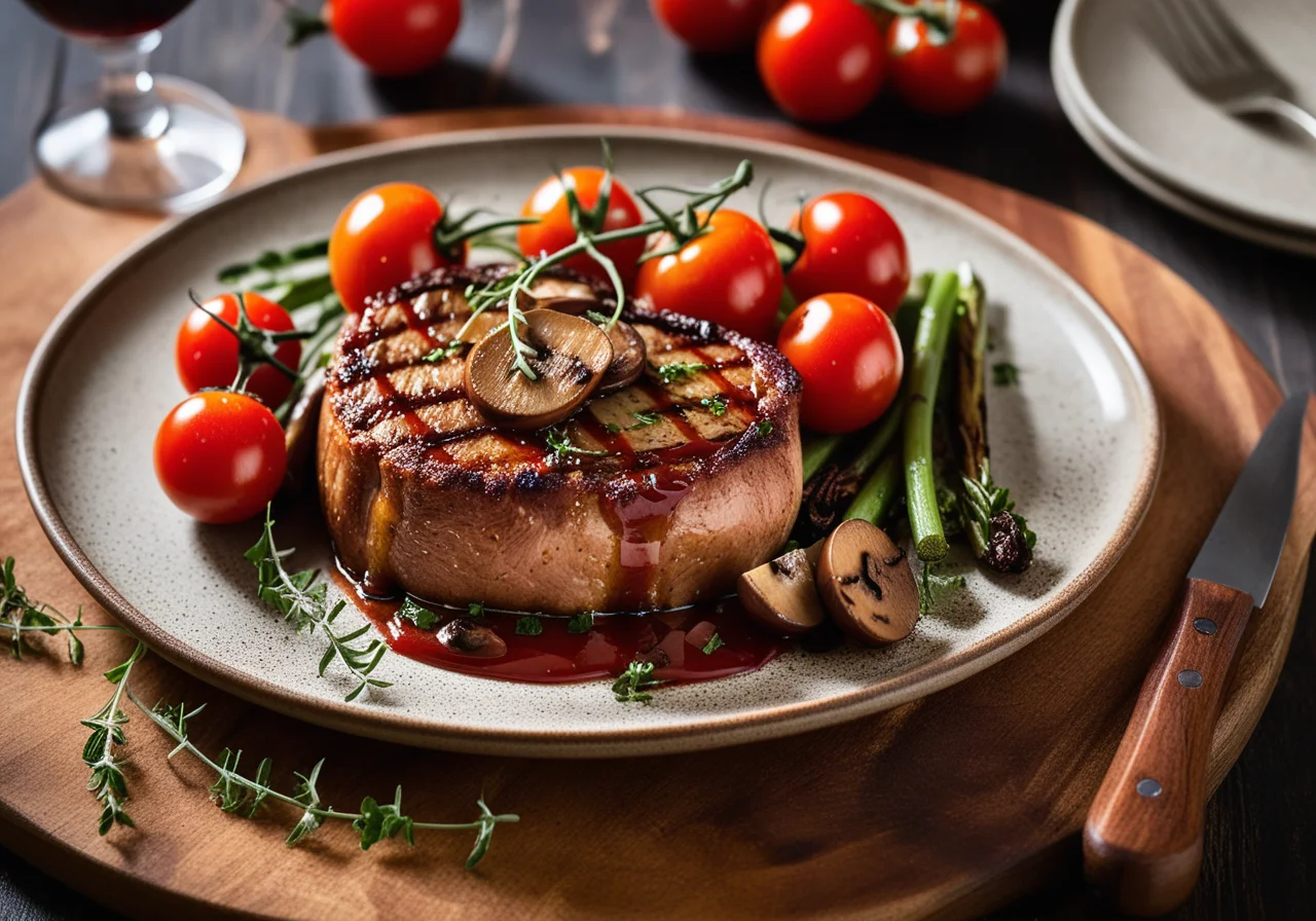 Pork Chops with Mushrooms, Onions and Tomatoes