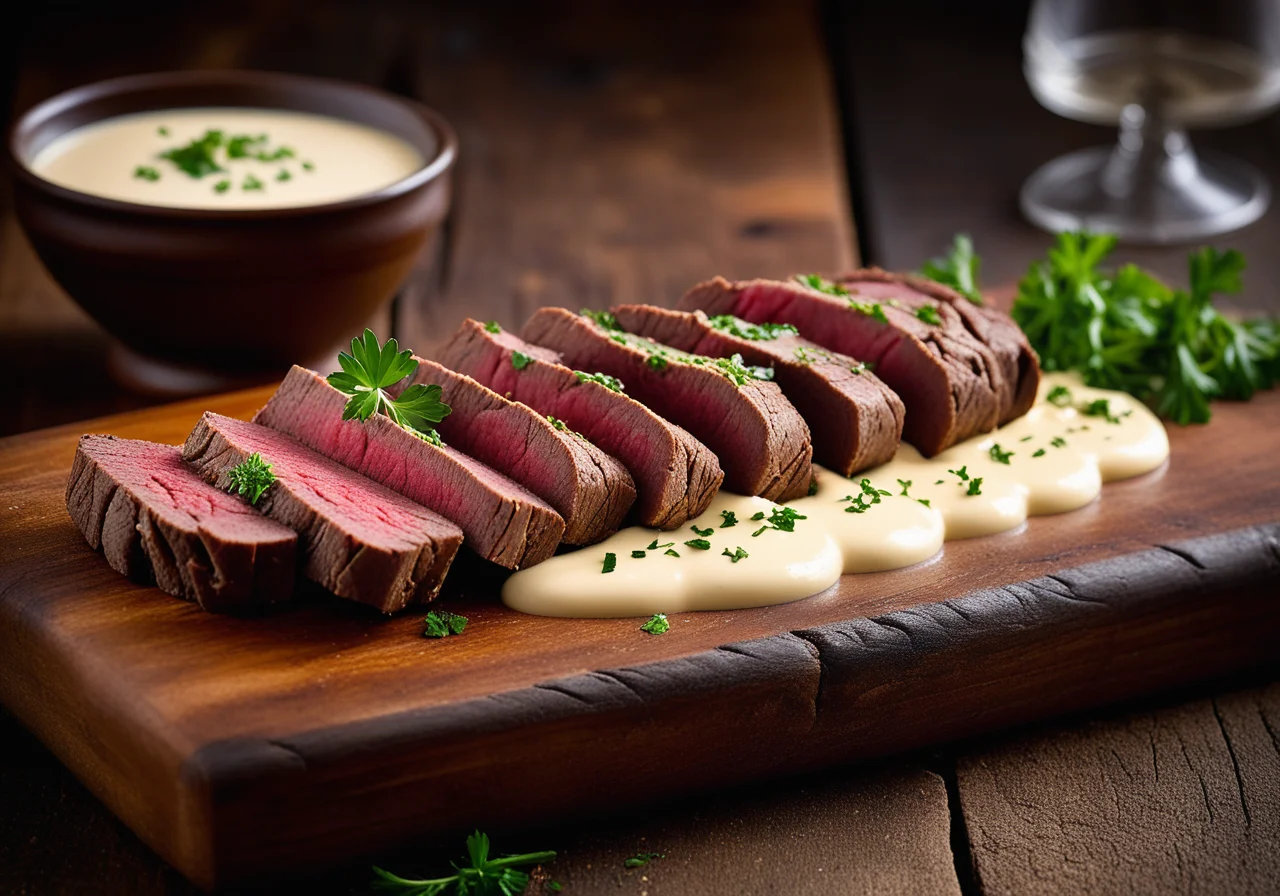 Venison Loin with Cream Sauce