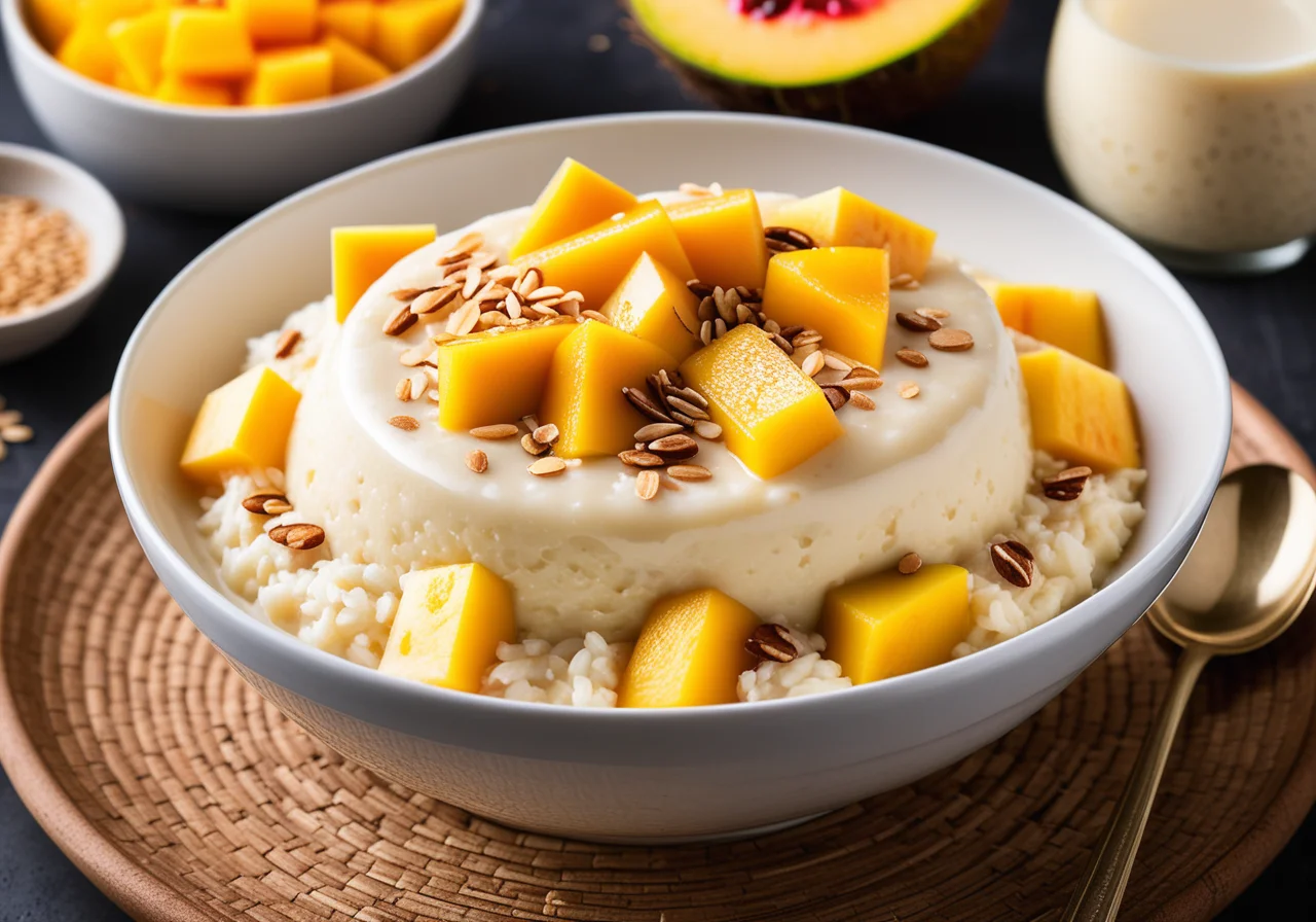 Vegan Rice Pudding with Fruits