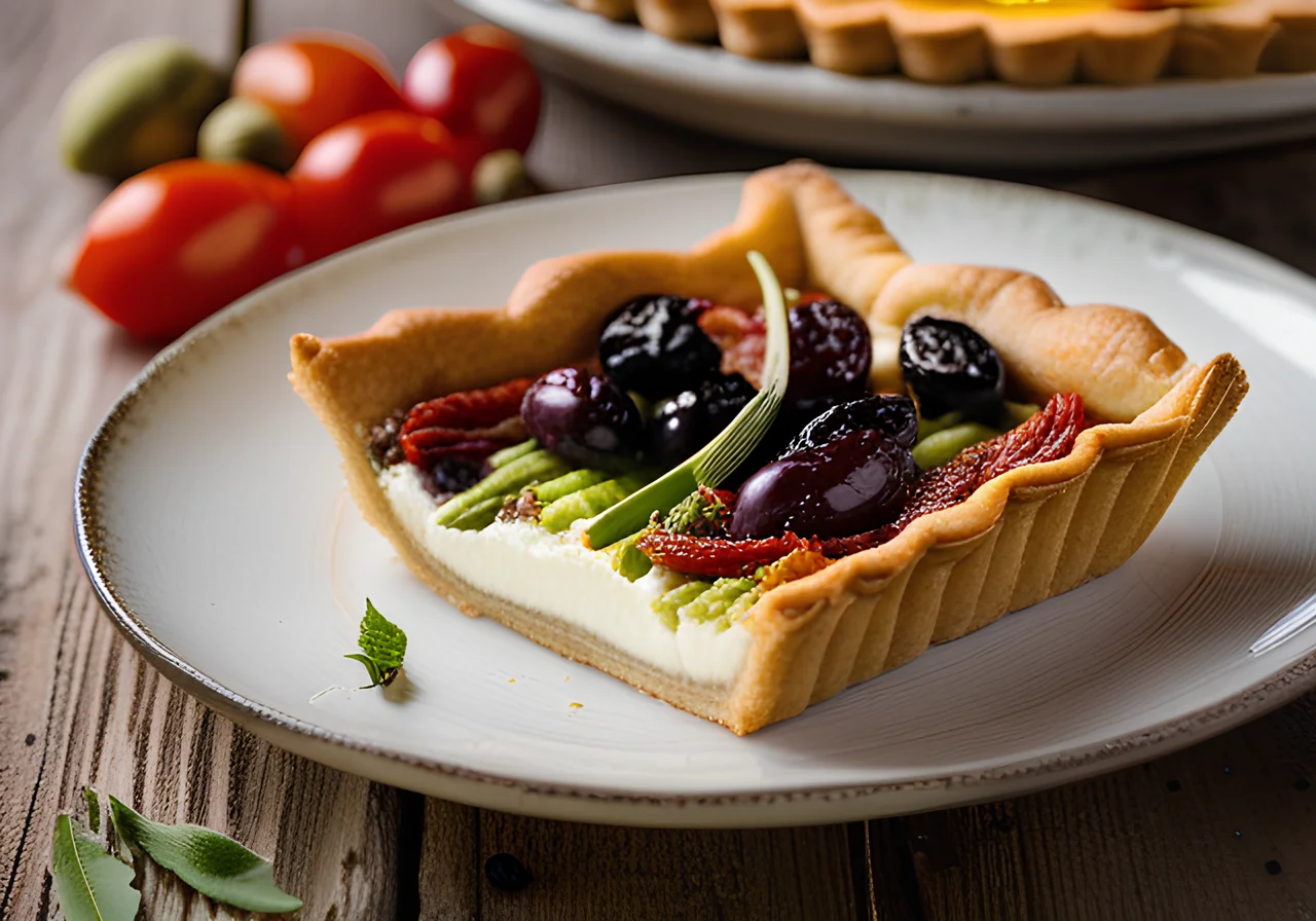 Asparagus Tart with Goat Cheese and Sun-Dried Tomatoes