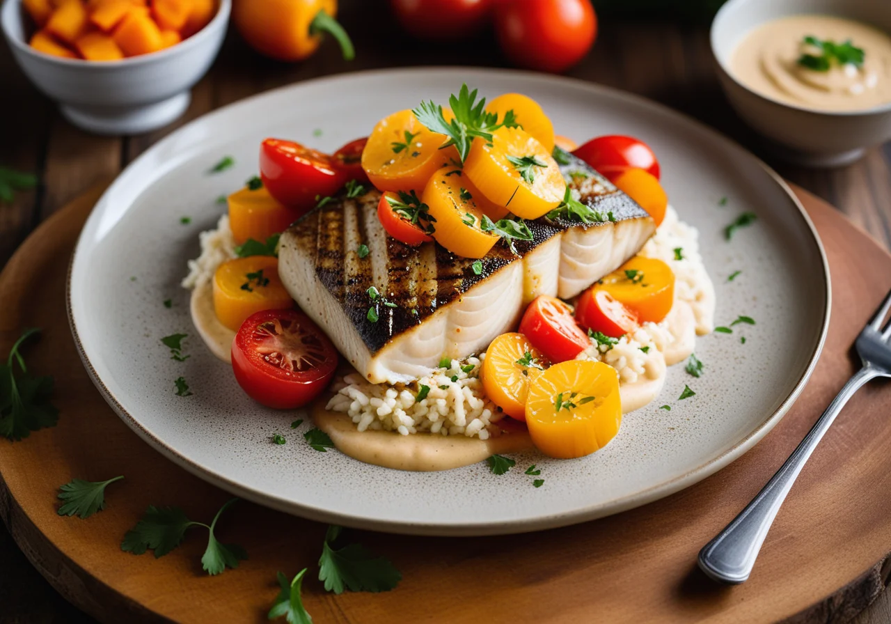 Sea Bass on Vegetable Bed