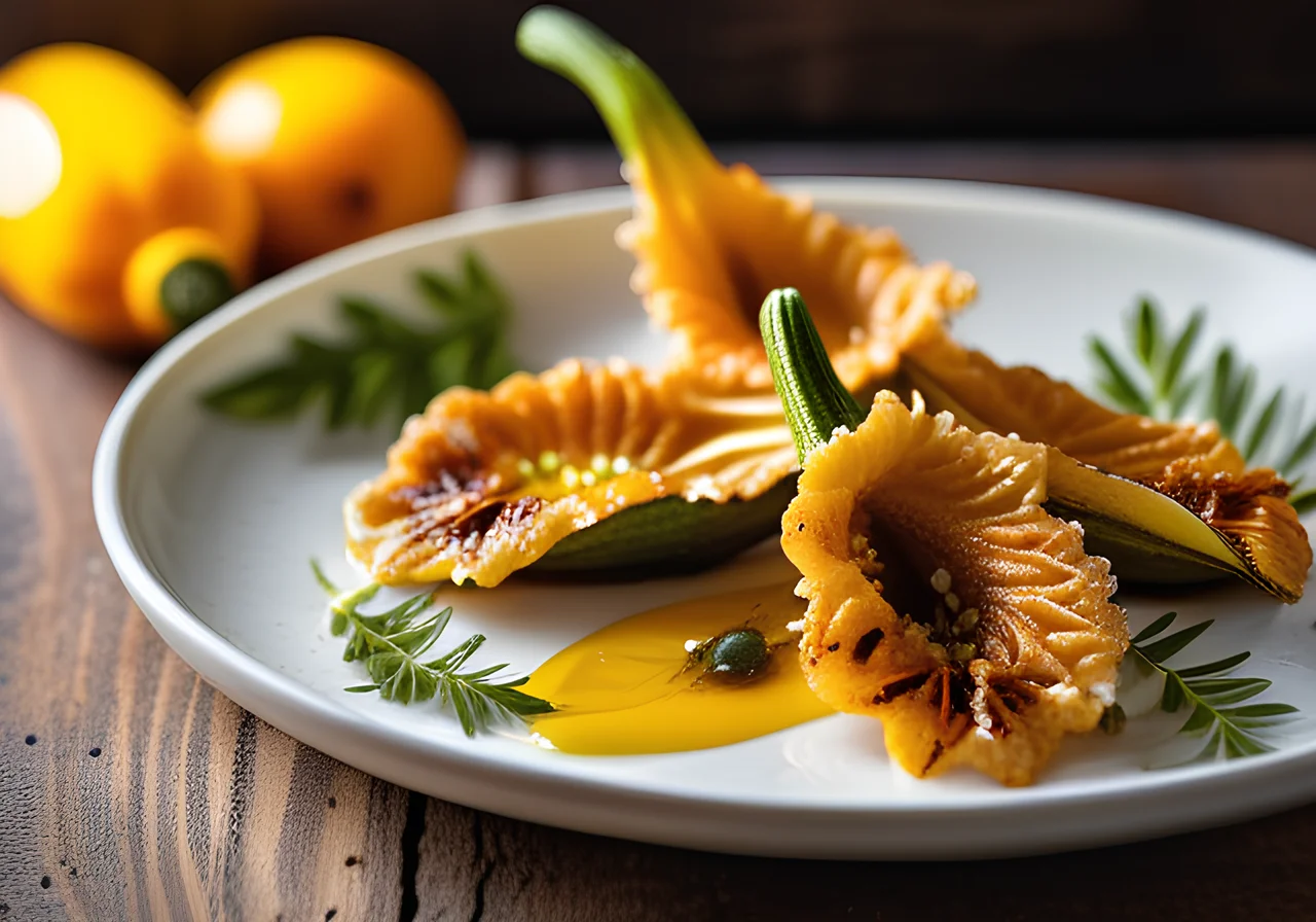 Grilled Zucchini Flowers