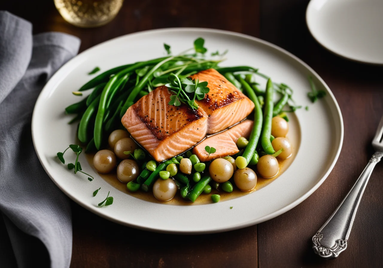 Stewed Salmon with Vegetables