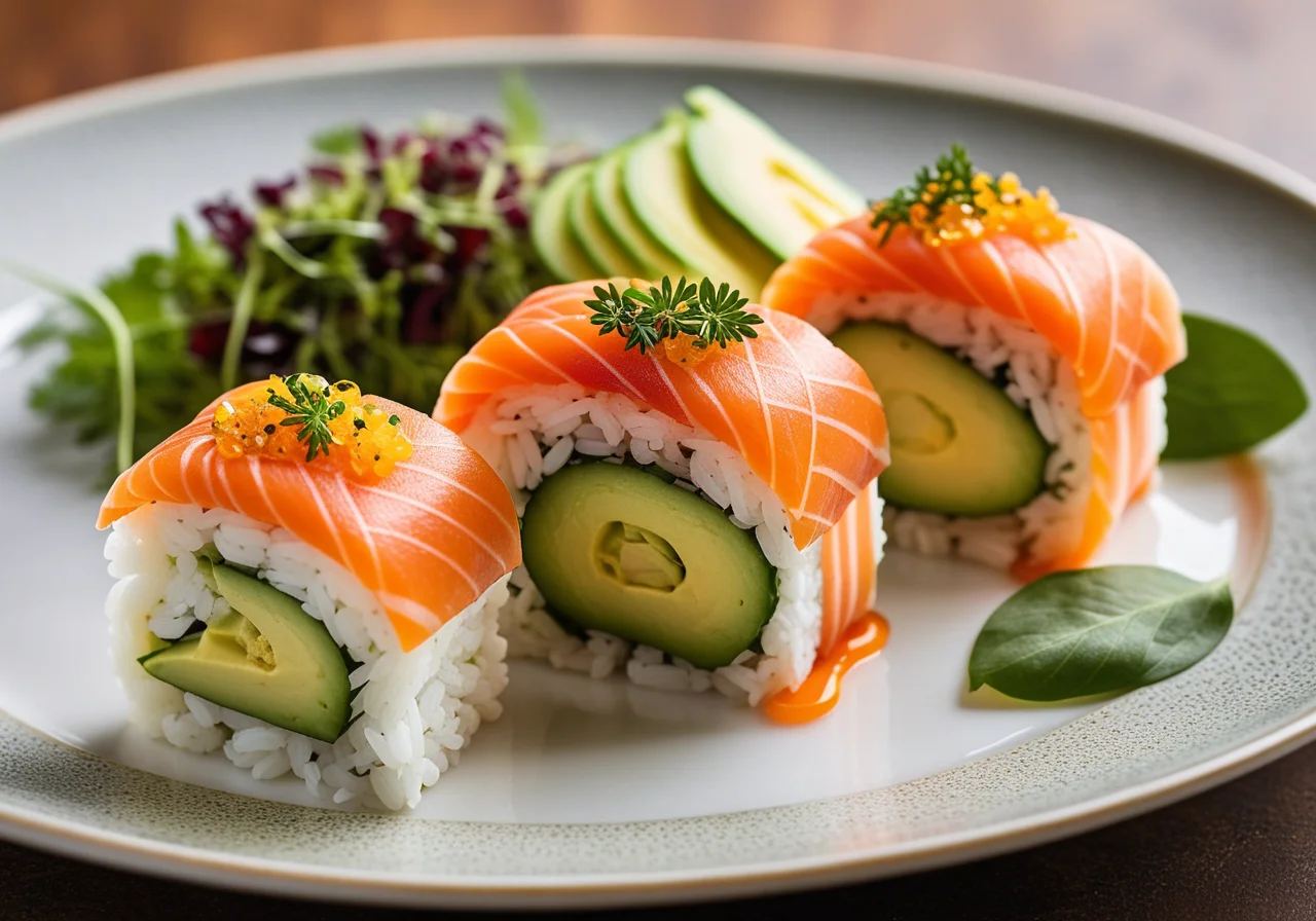 California Rolls with Caviar