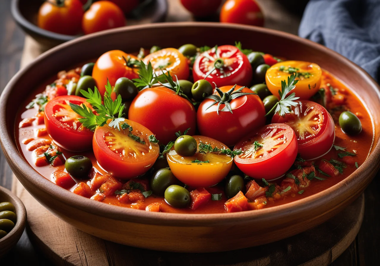 Tomato Tajine with Fish Fillet