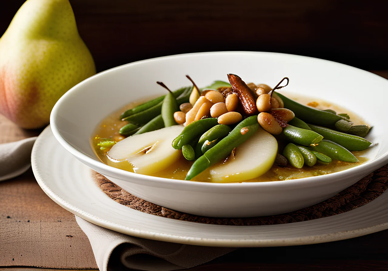 Pear, Beans and Kassler