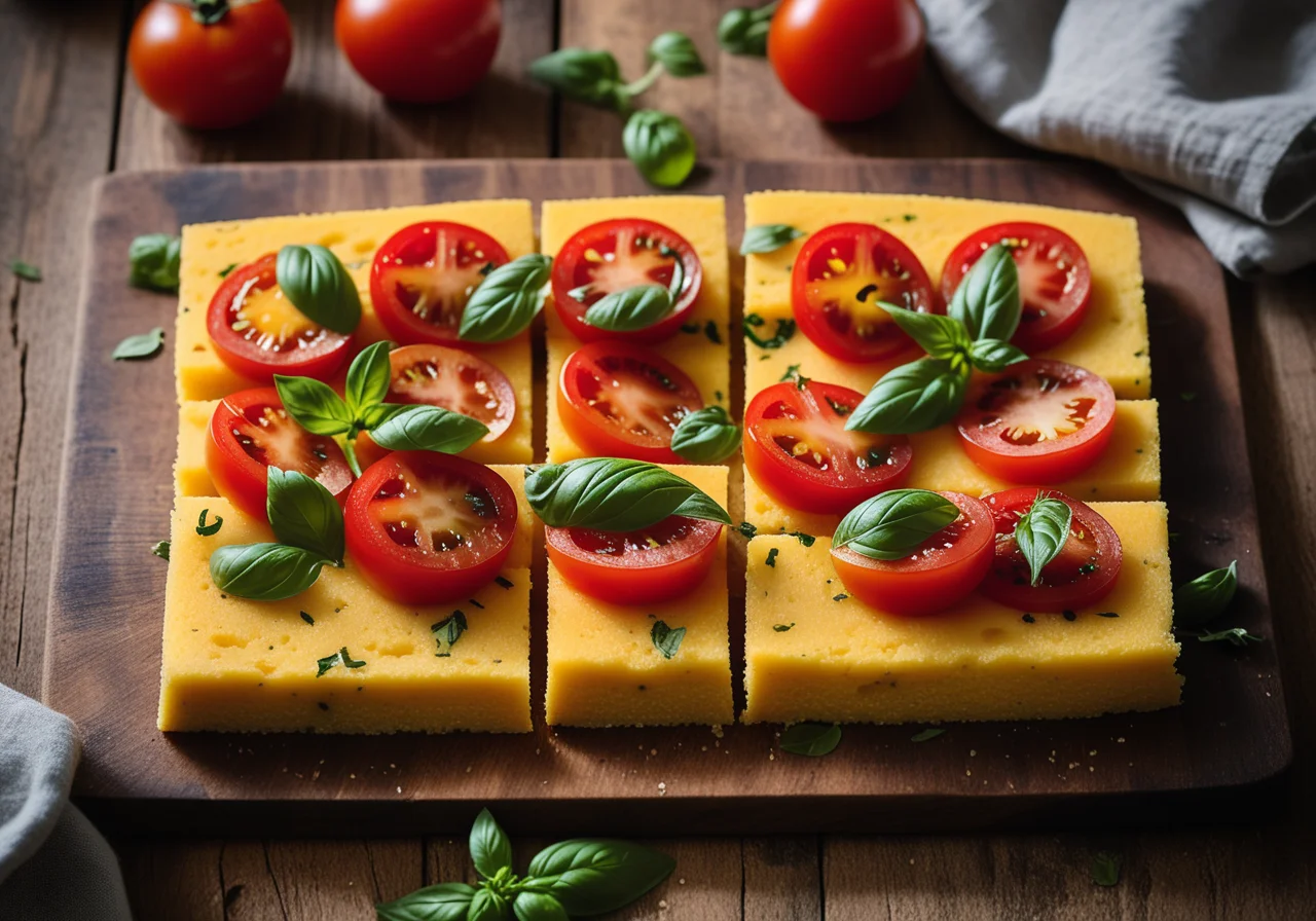 Polenta Slices with Tomato Salad for the Thermomix