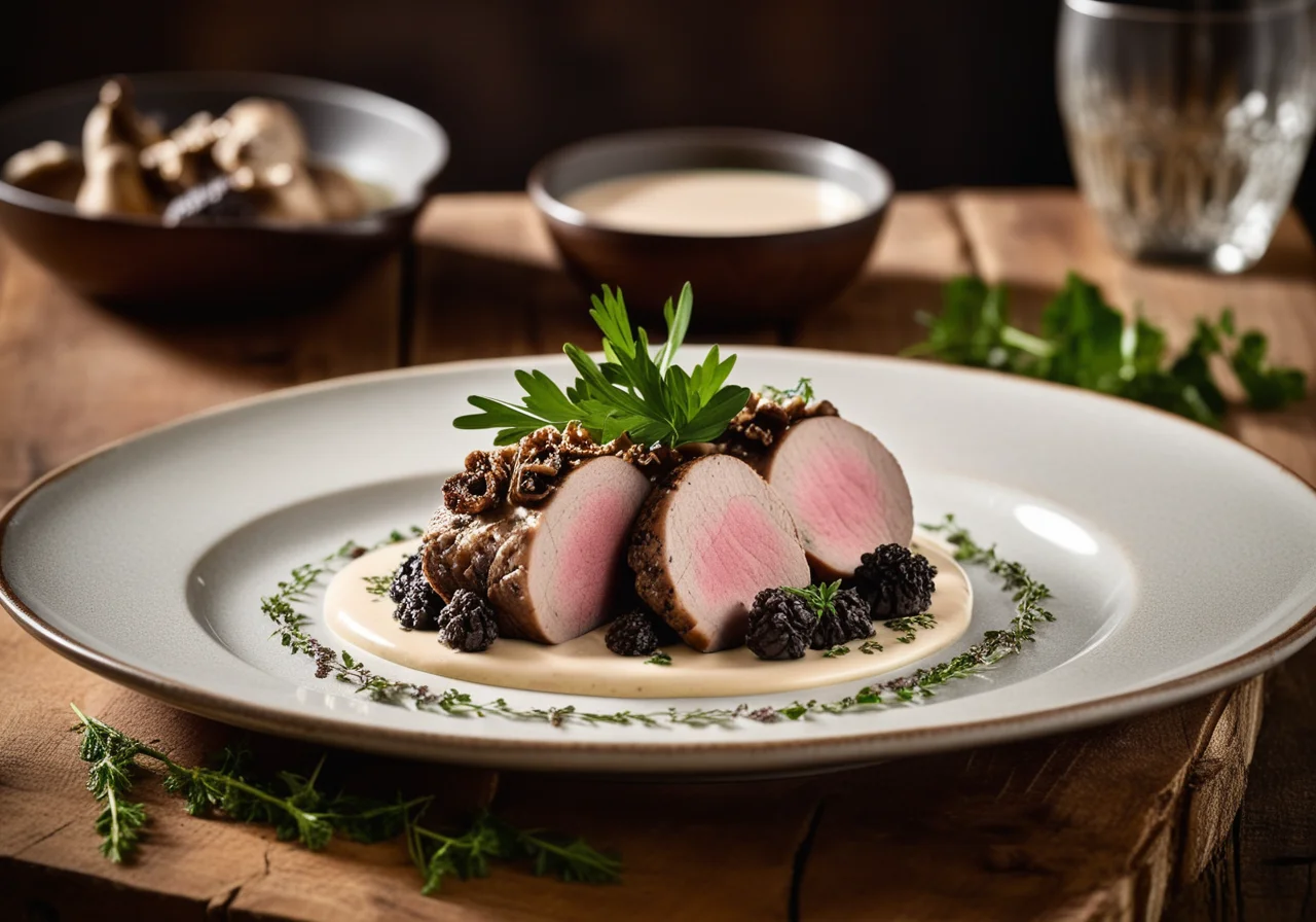 Pork Fillet with Morel Cream Sauce