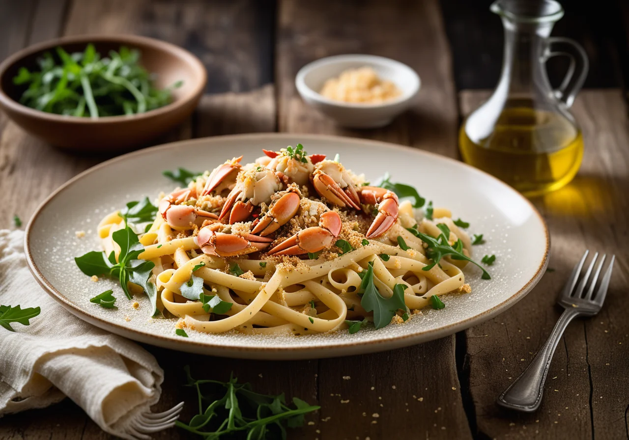 Pasta with Crab Meat