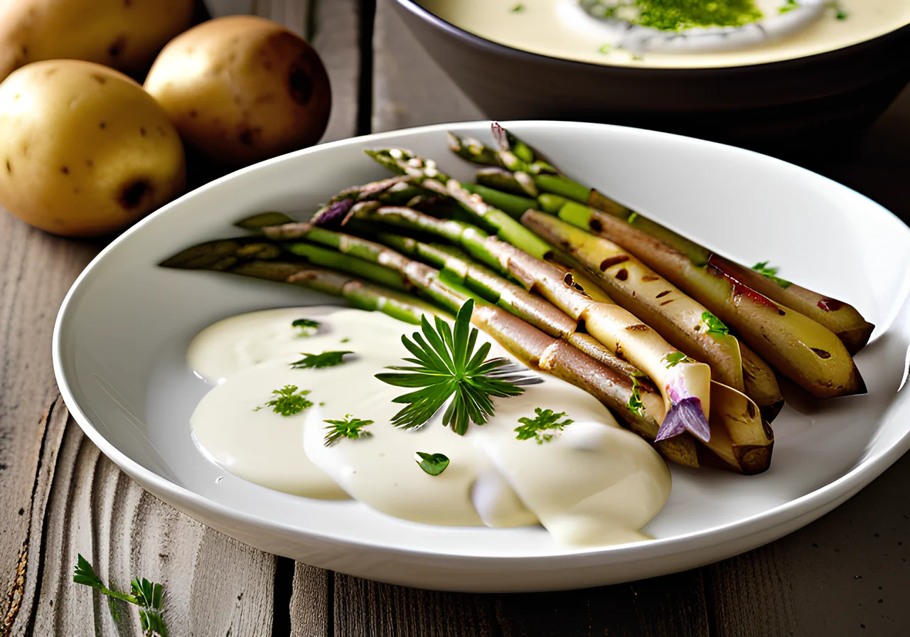 Asparagus with Yogurt Sauce