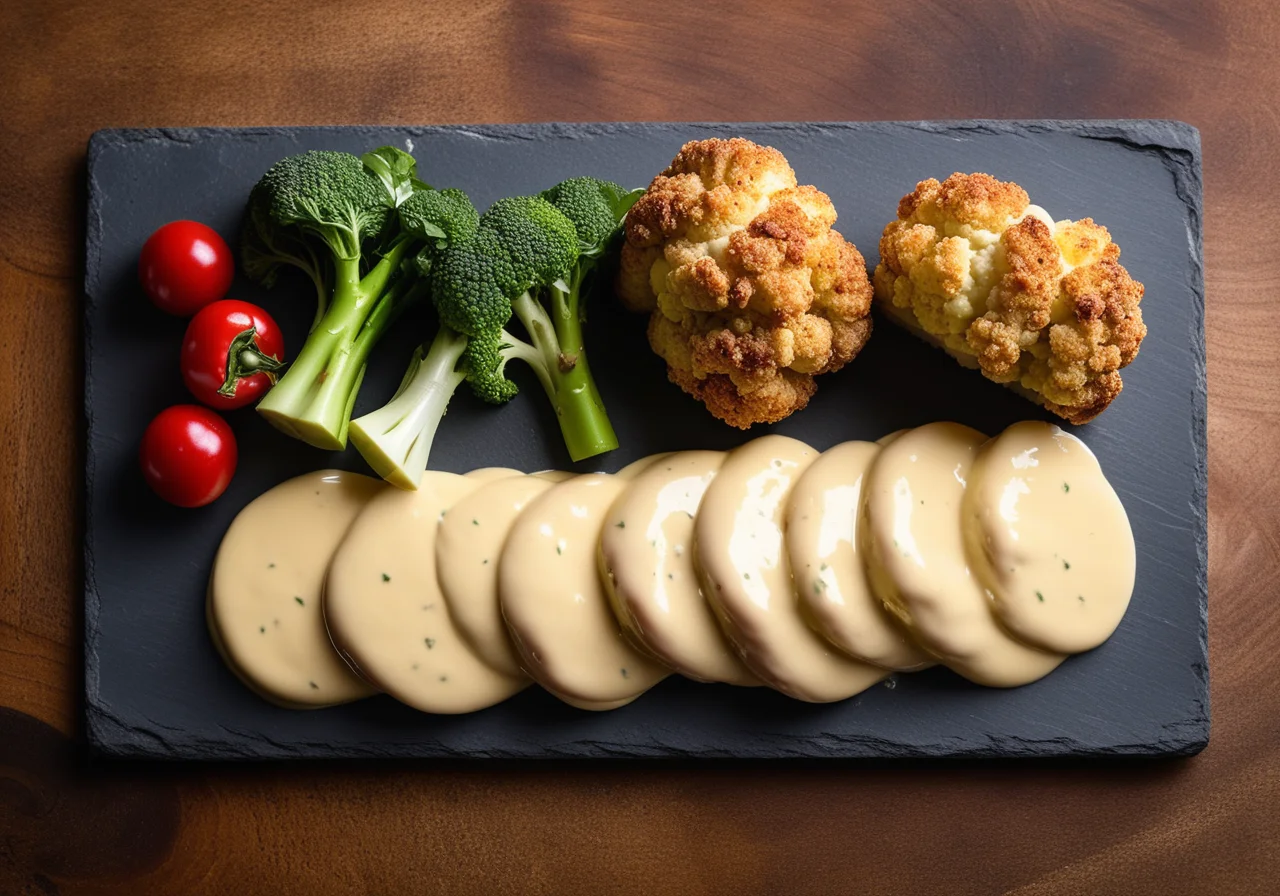Pork Cordon Bleu with Gratin and Vegetable Side
