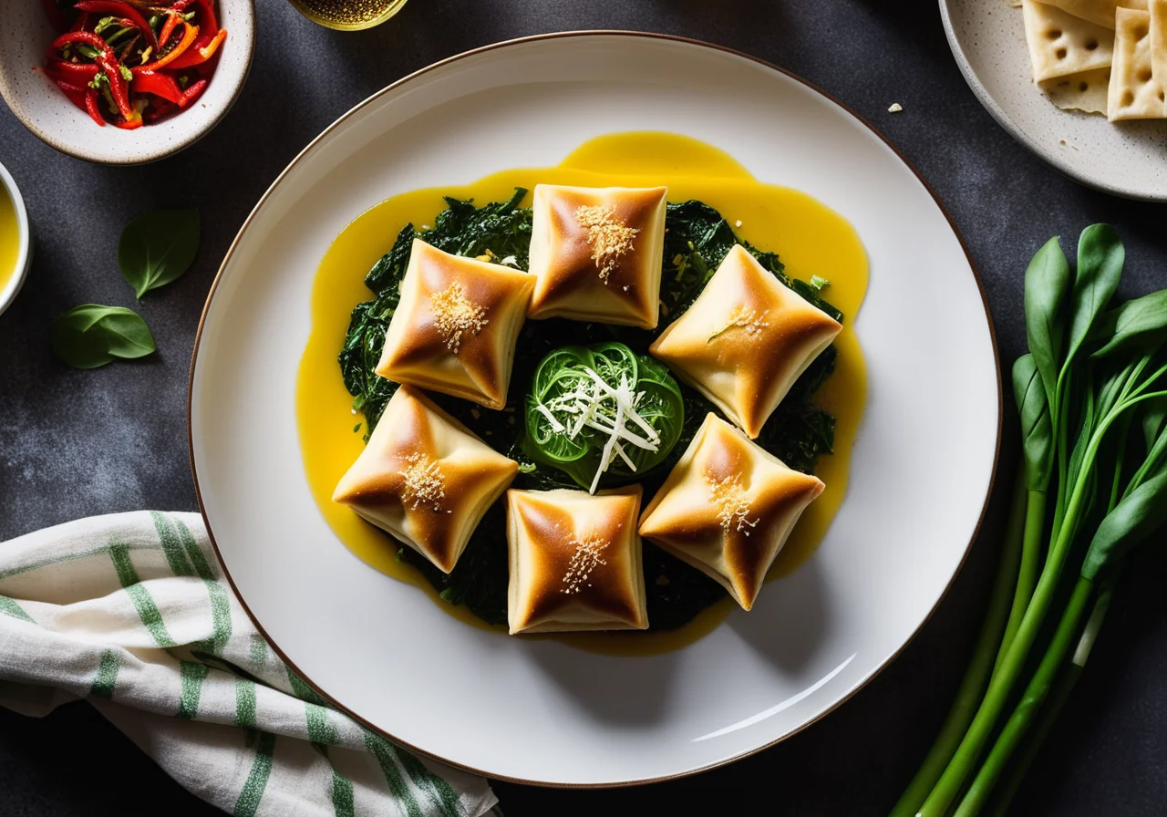 Ricotta Rolls with Chili Sauce