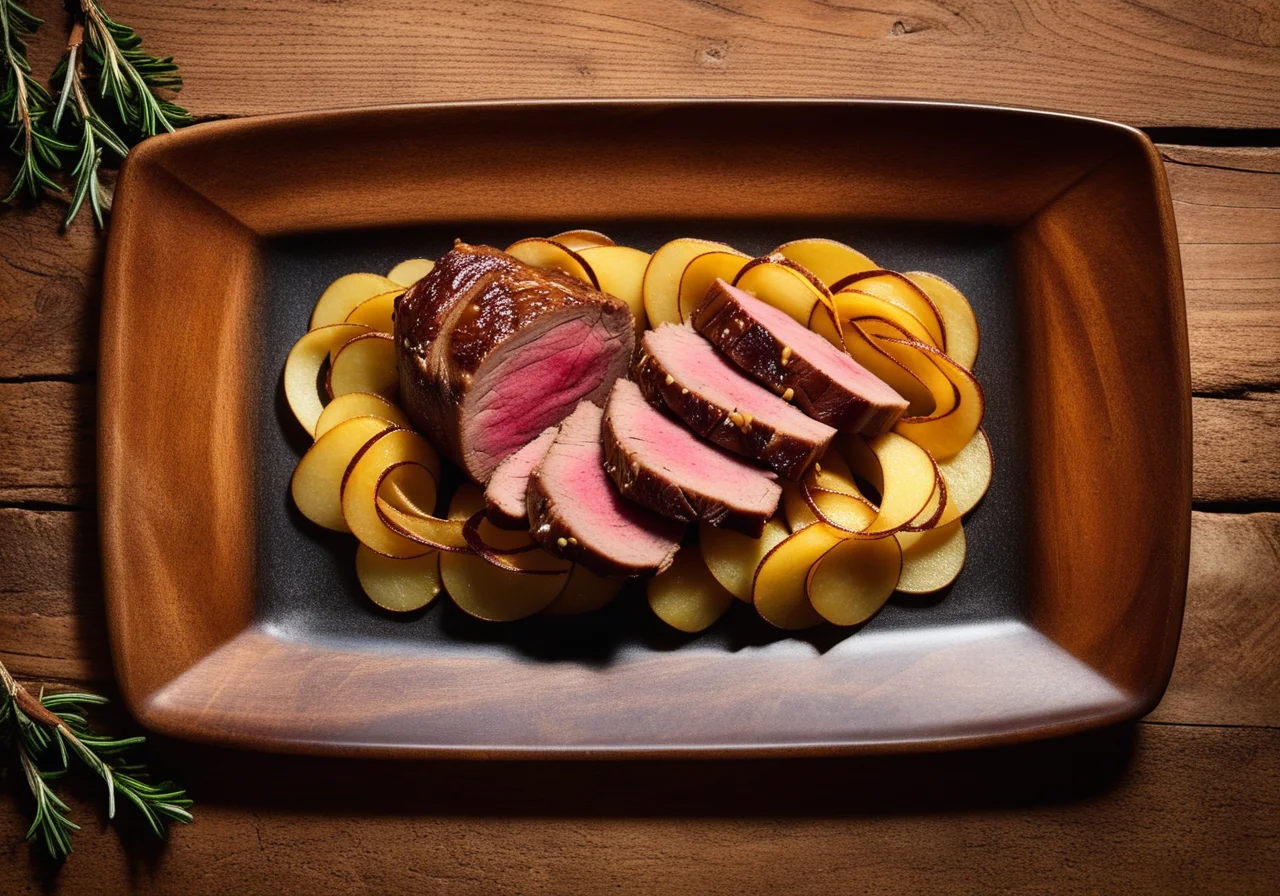 Wild Boar Chops with Potatoes