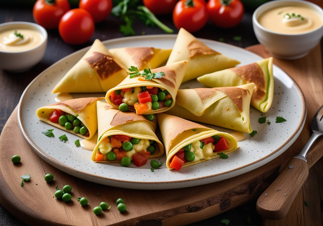 Crepe Pockets with Sauce