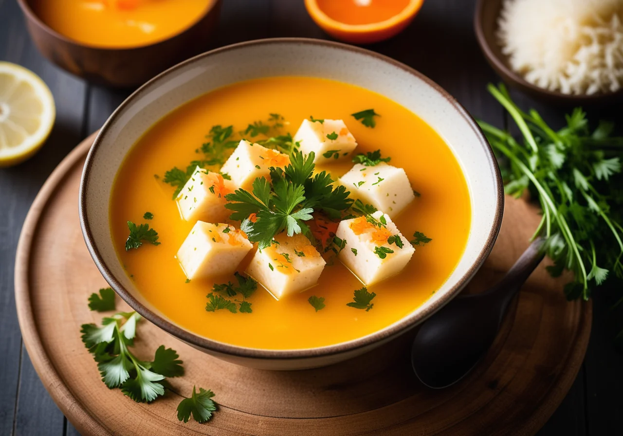 Fish Soup with Garlic Paste