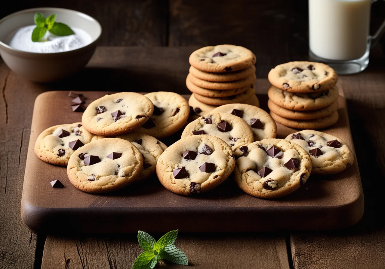 Shortbread Cookies with Chocolate Chips