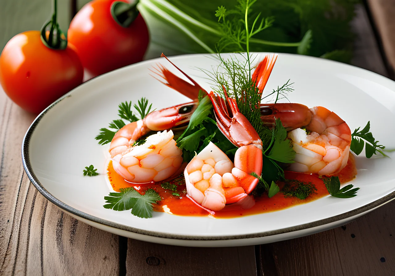 Langostinos in Tomato Sauce
