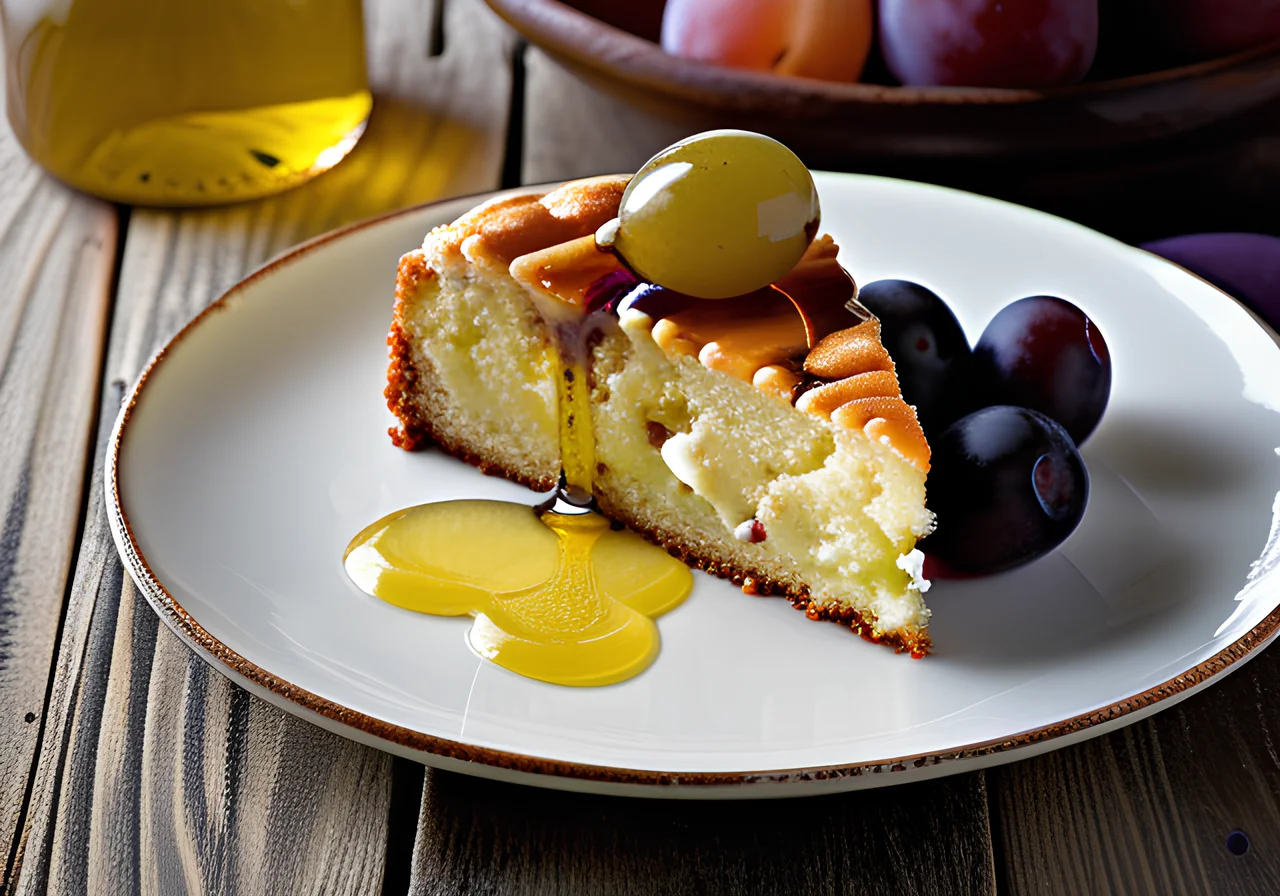Olive Oil Grape Cake