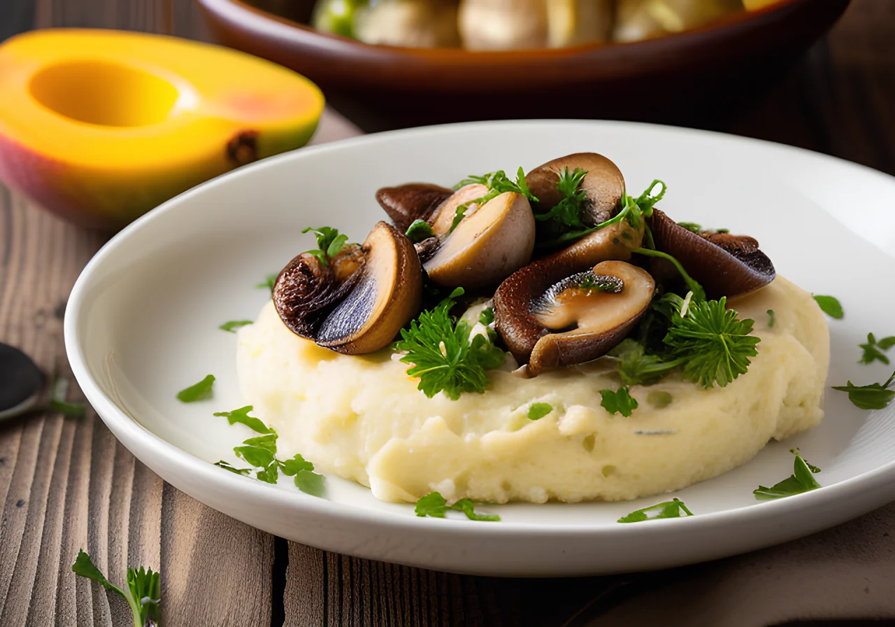 Mashed Potatoes with Brussels Sprouts and Mushrooms