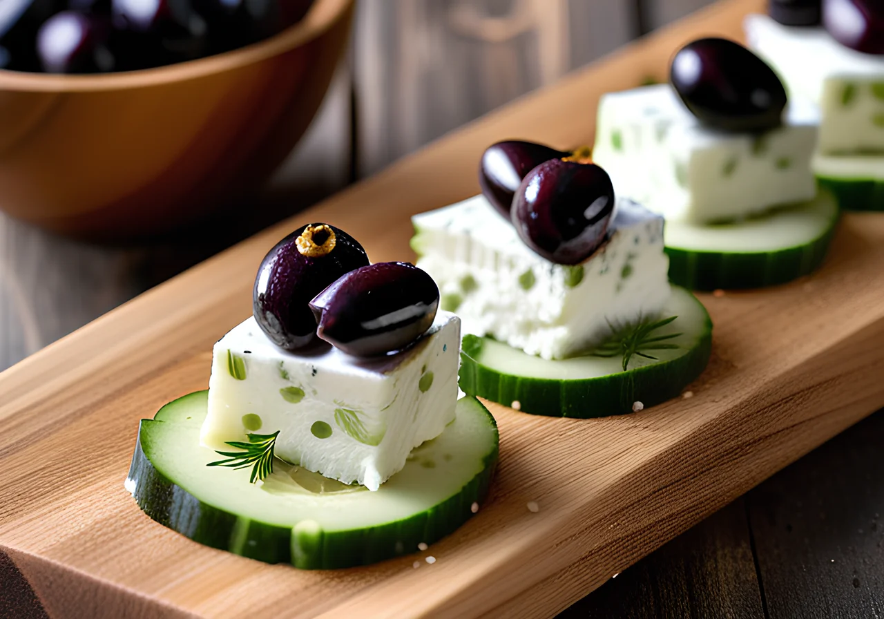 Layered Cucumbers with Goat Cheese