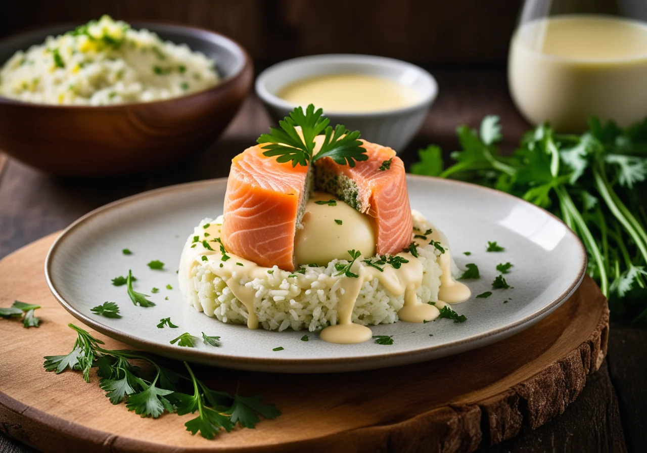 Kohlrabi with Filling in Sauce