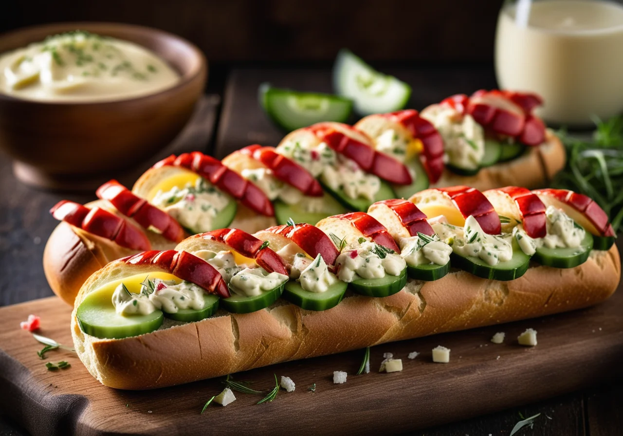 Baguette with Lobster and Cucumber