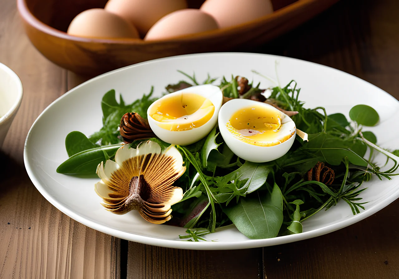 Jerusalem Artichoke Salad with Arugula and Egg