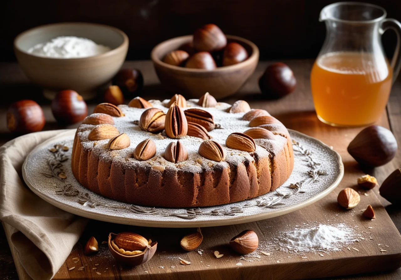 Chestnut Cake in Corsican Style