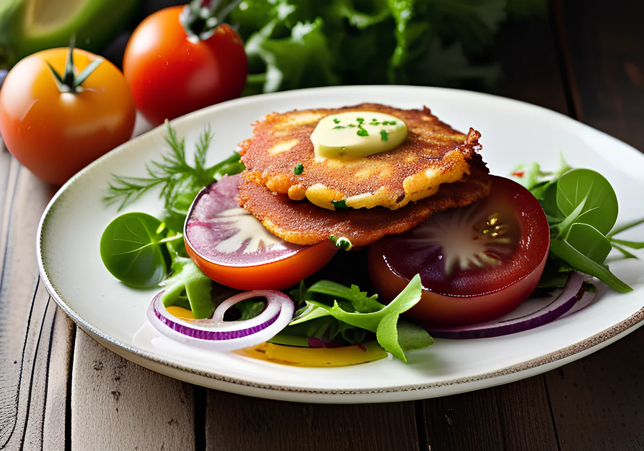 Potato Pancakes with Salad