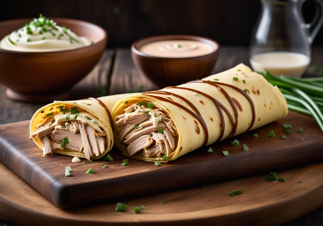Chicken in Crêpe Wrap