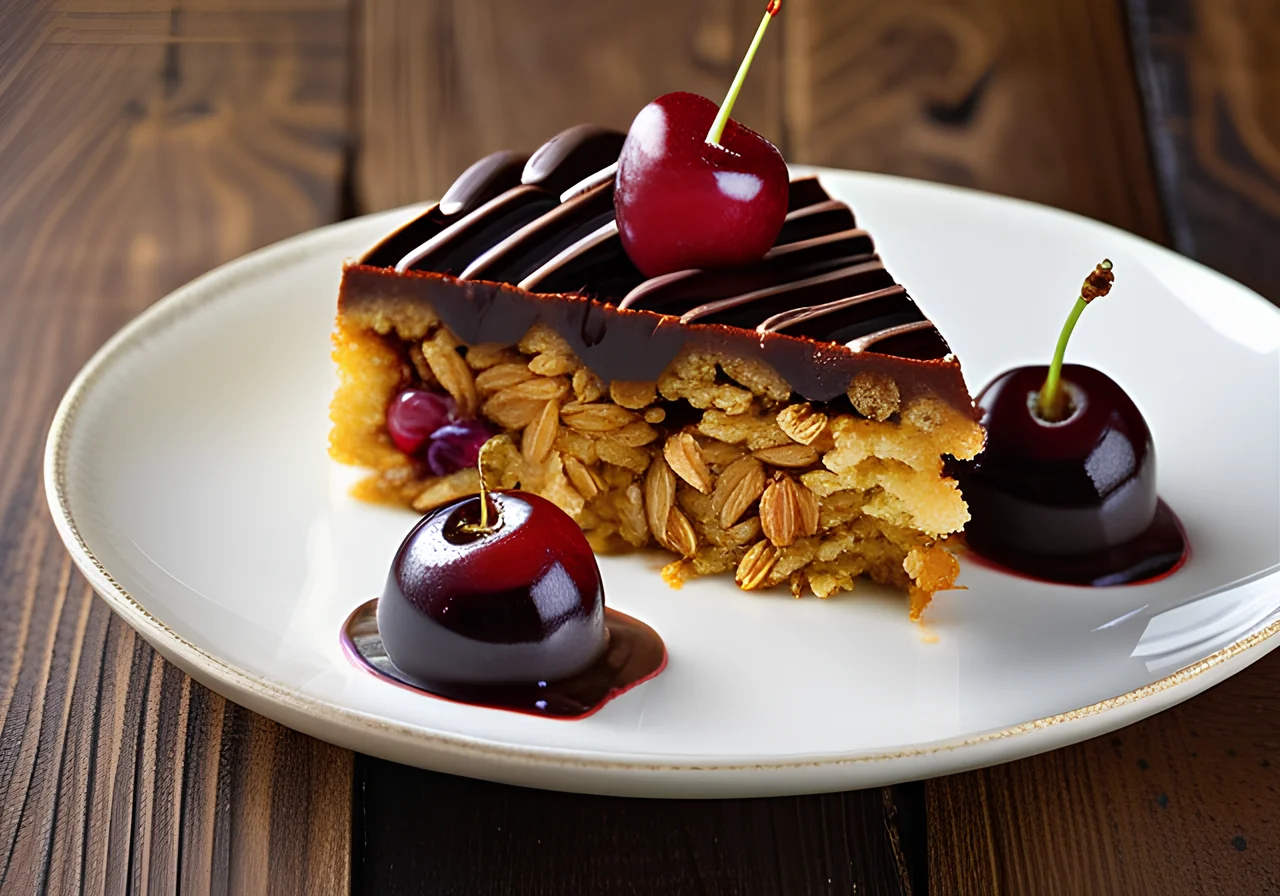 Puffed Rice Cherry Cake