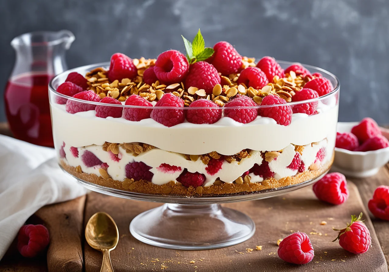 Raspberry Trifle with Quark